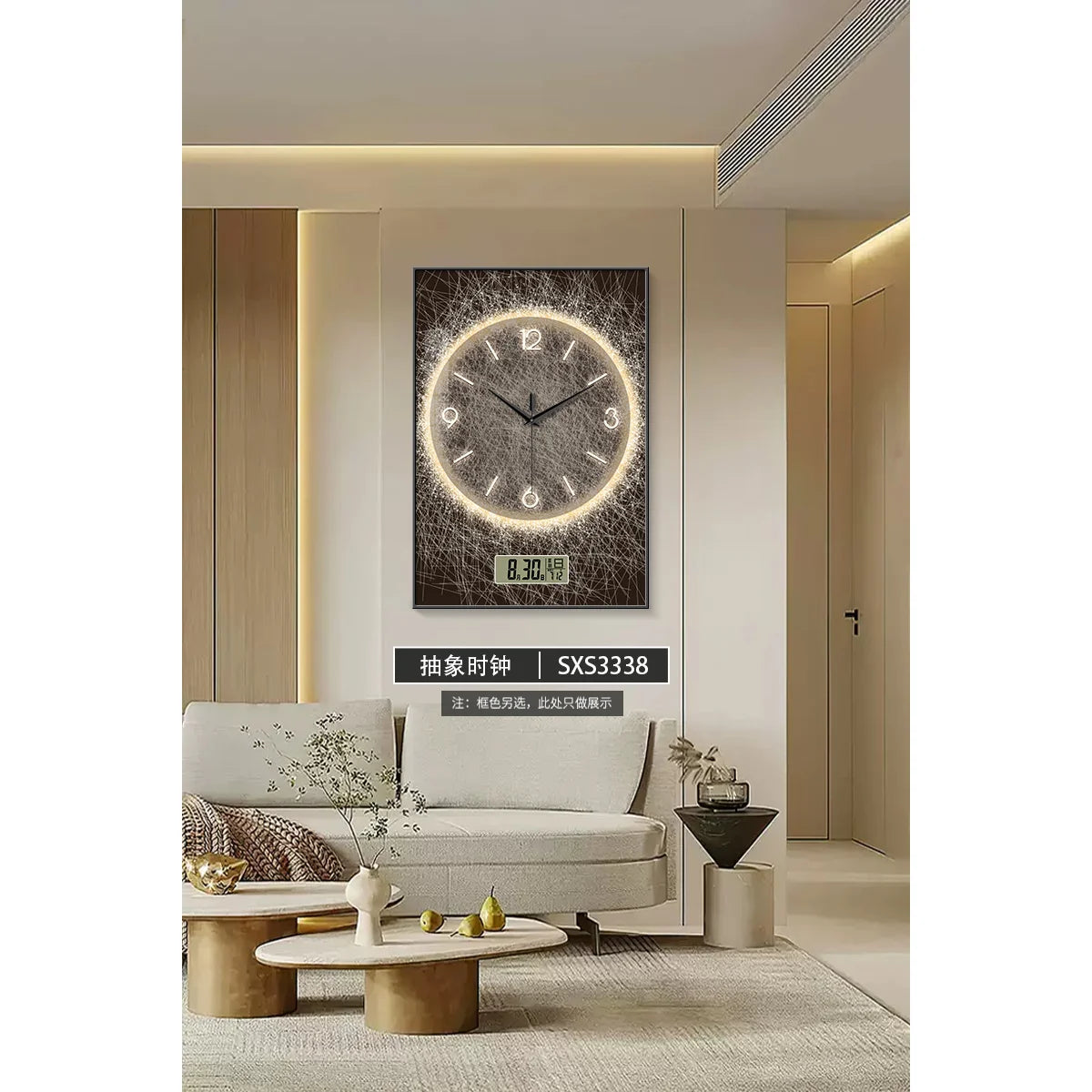 Abstract dining room decorative painting wall clock home decorative art when hanging pictures