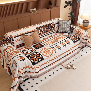 Camping Picnic Sofa Cover Sofa Mat 2025 All-season Ethnic Style Chenille Sofa Covers Throw Blanket Camping Mat housses de canapé