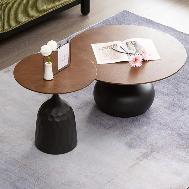 Nordic Solid Wood Coffee Table Set – view 3, modern home furniture