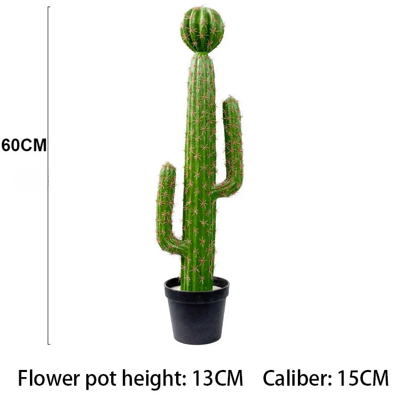 Large Artificial Cactus Plants Ornaments Living Room Houseplants Floor Plant Fake Flowers Realistic Bonsai Modern Decoration
