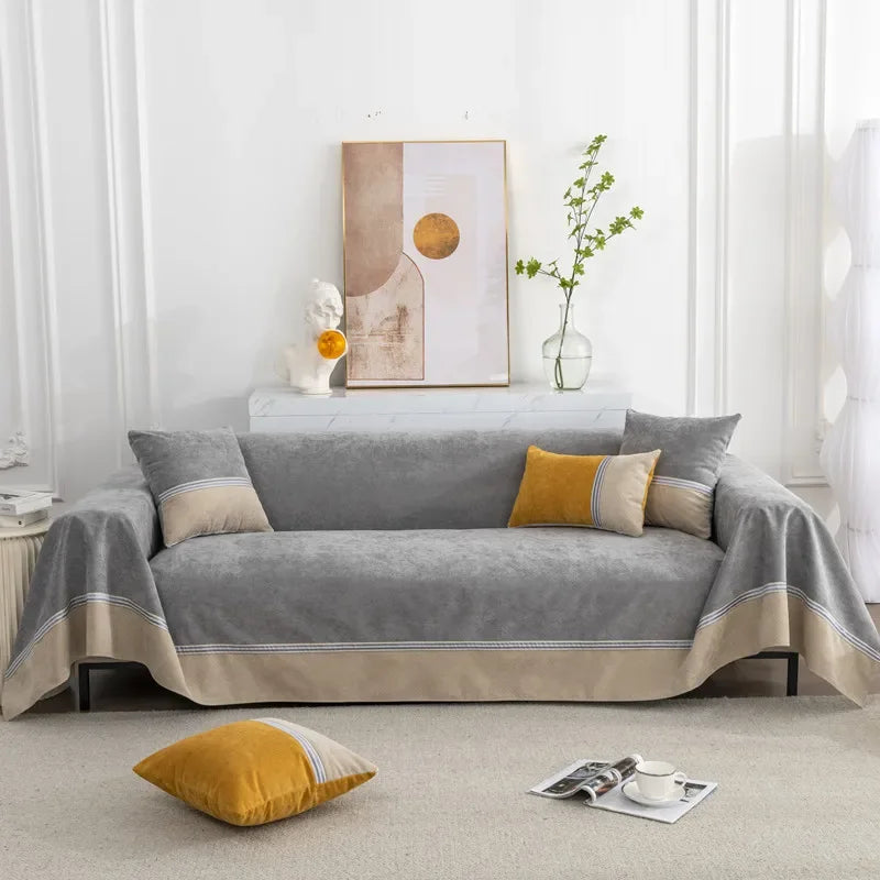 EIFLOY-Patchwork Waterproof Sofa Cover, 2, 3, 4, 5 Seater, Non-slip, Couch Slipcover, Armchair Furniture Protector, for Pets Cat