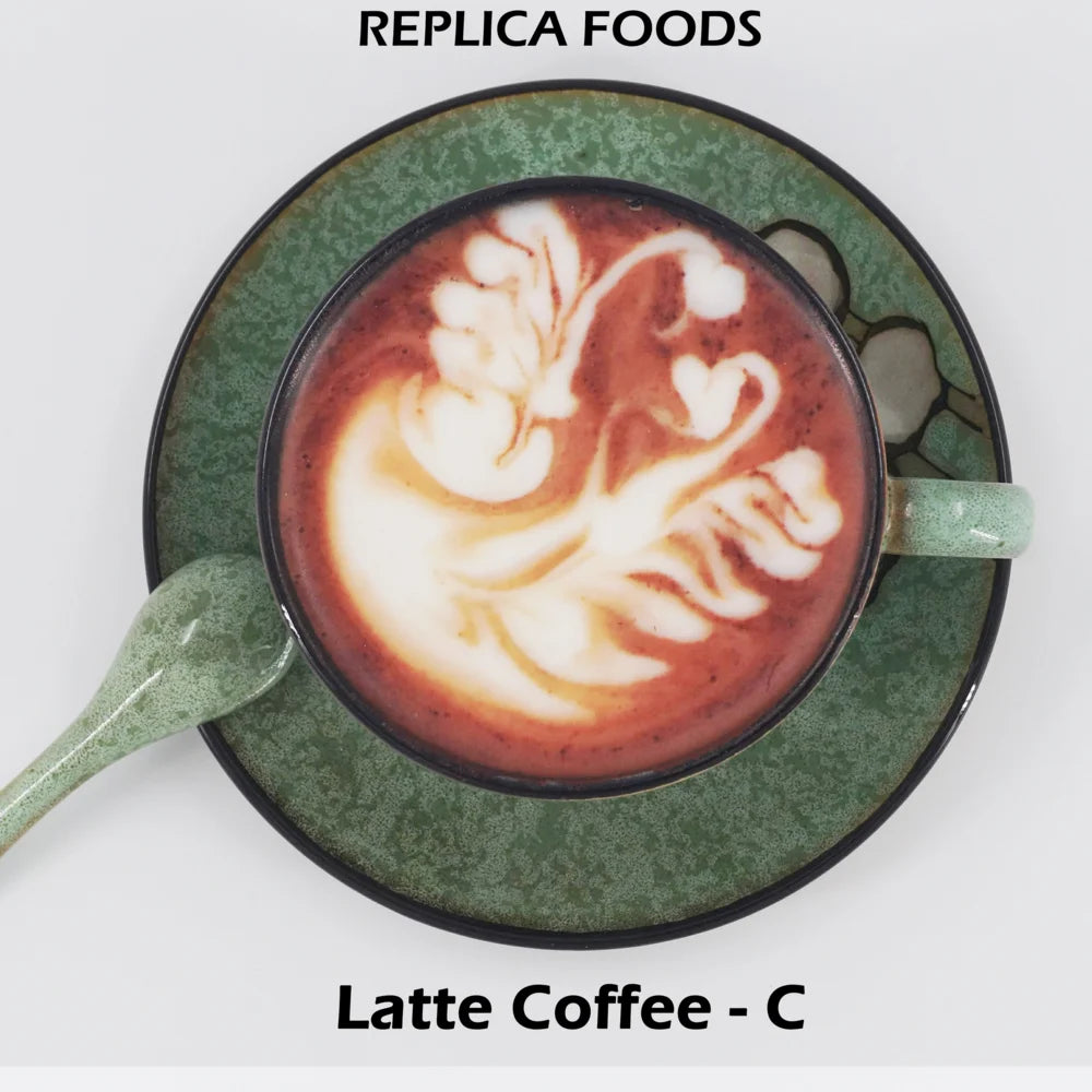 Realistic Fake Coffee Lifelike Faux Coffee Display For Photo Shoot, Fake Cake Photography Props Food sample Tea Table Decoration