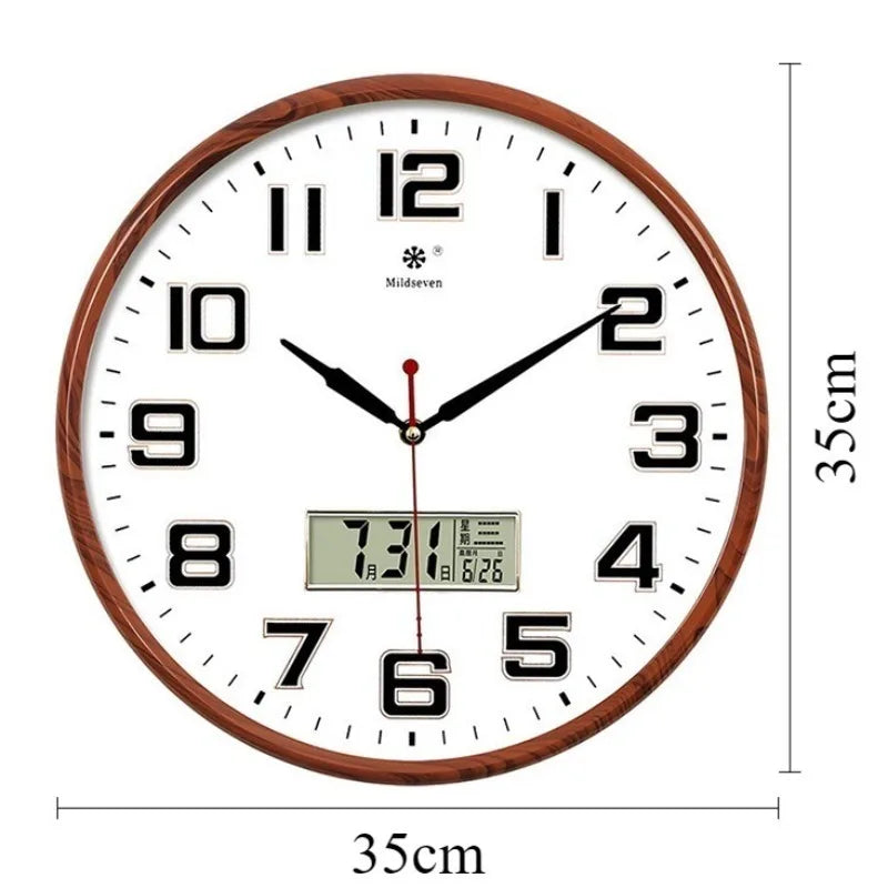 Calendar Wall Clock Modern Wall Watch Luxury Minimalist Elegant Decorative Clocks Interior Silent Aesthetic Living Room Watches