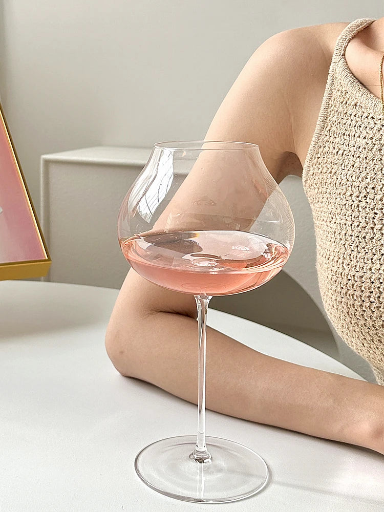 680ml Large Capacity Red Wine Cup Ultra-thin Sensory Crystal Glass Cup The Same Burgundy Glass Cup Thin Glass Goblet Glass