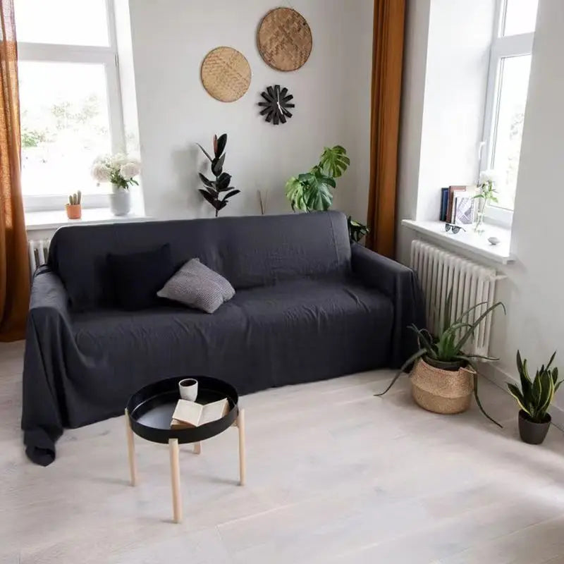 100% Linen Sofa Cover ,Premium Quality Sofa Slipcover, Soft Couch Chair Cover for Living Room Bedroom LOVESEAT Home Textile