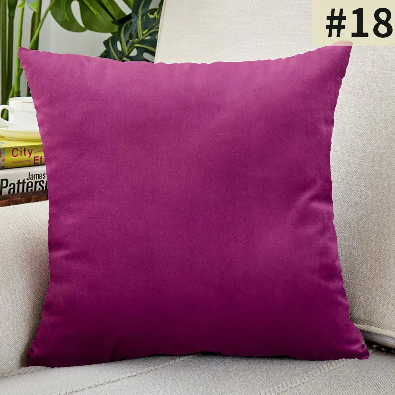 Velvet Cushion Cover Solid Color Throw Pillow Covers for Living Room Sofa Decorative Pillow Home Decor Pillowcase