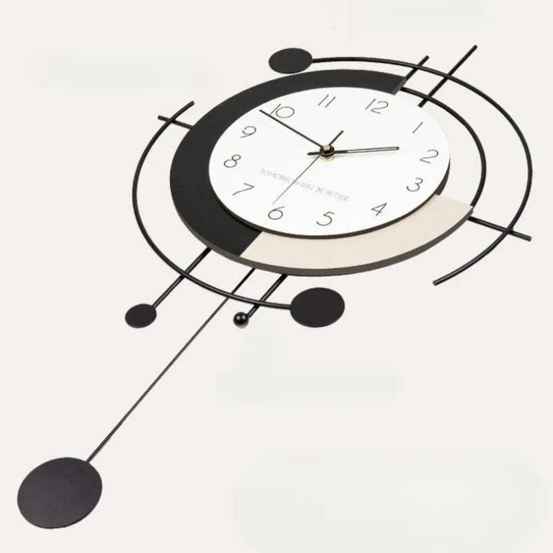 Modern Simple Wall Clock Living Room Silent Luxury Creative Metal Casing Groot Nordic Bedroom Wall Clocks Gift Ideas Home Decor