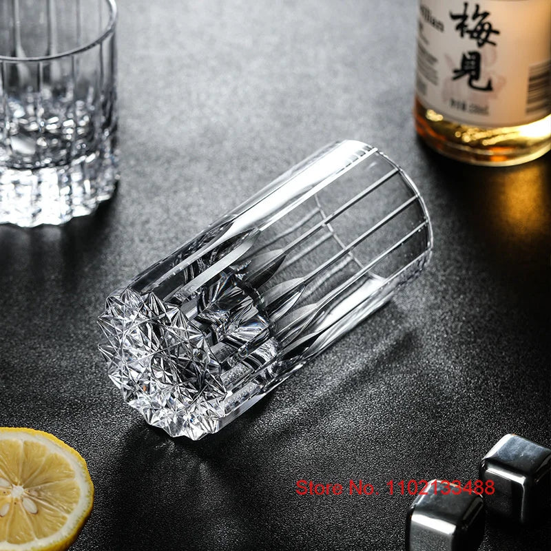 Expensive Whisky Cup Bright Kaleidoscope Asterism Crystal Wine Tasting Glasses Diamond Carving XO Chivas Brandy Whiskey Snifter