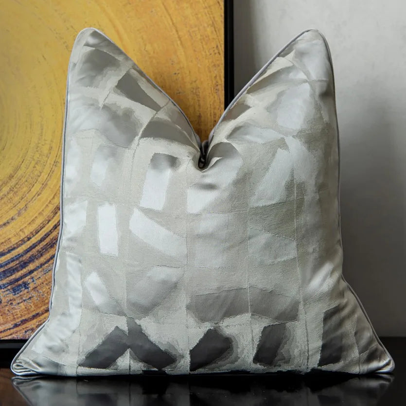 Design Luxury Jacquard Cushion Cover Geometric Plaid Pillow Cover for Home Hotel Sofa Bedroom Decoration 30x50 45x45 50x50 60x60