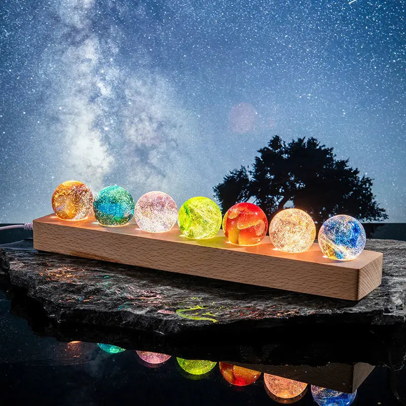 Aesthetic Art Figurines Colorful Glass Ball Miniatures Living Room Table Top Items Decorations Funny Gift Ornaments for Interior