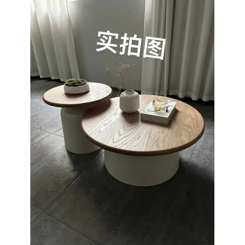 Scandinavian Round Coffee Table Set – view 4, modern home furniture