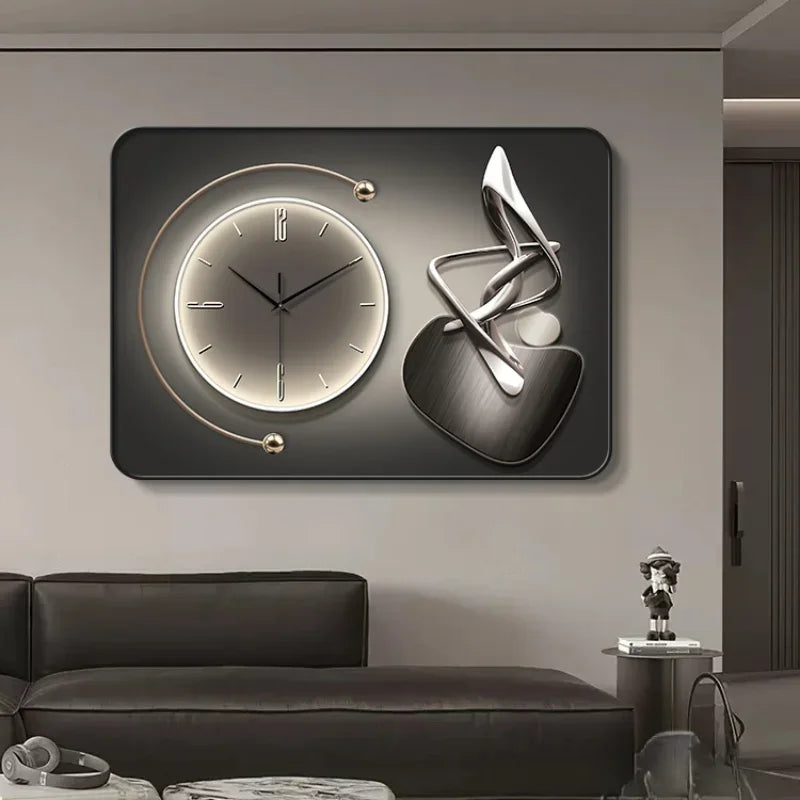 Modern Light Luxury Restaurant Decorative Wall Clock Creative Silent Living Room Home Clock