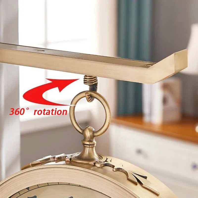 Double-sided Wall Clock Living Room Large Clocks Wall Art Watches Modern Metal Watch Silent Luxury Room Design Home Decoration