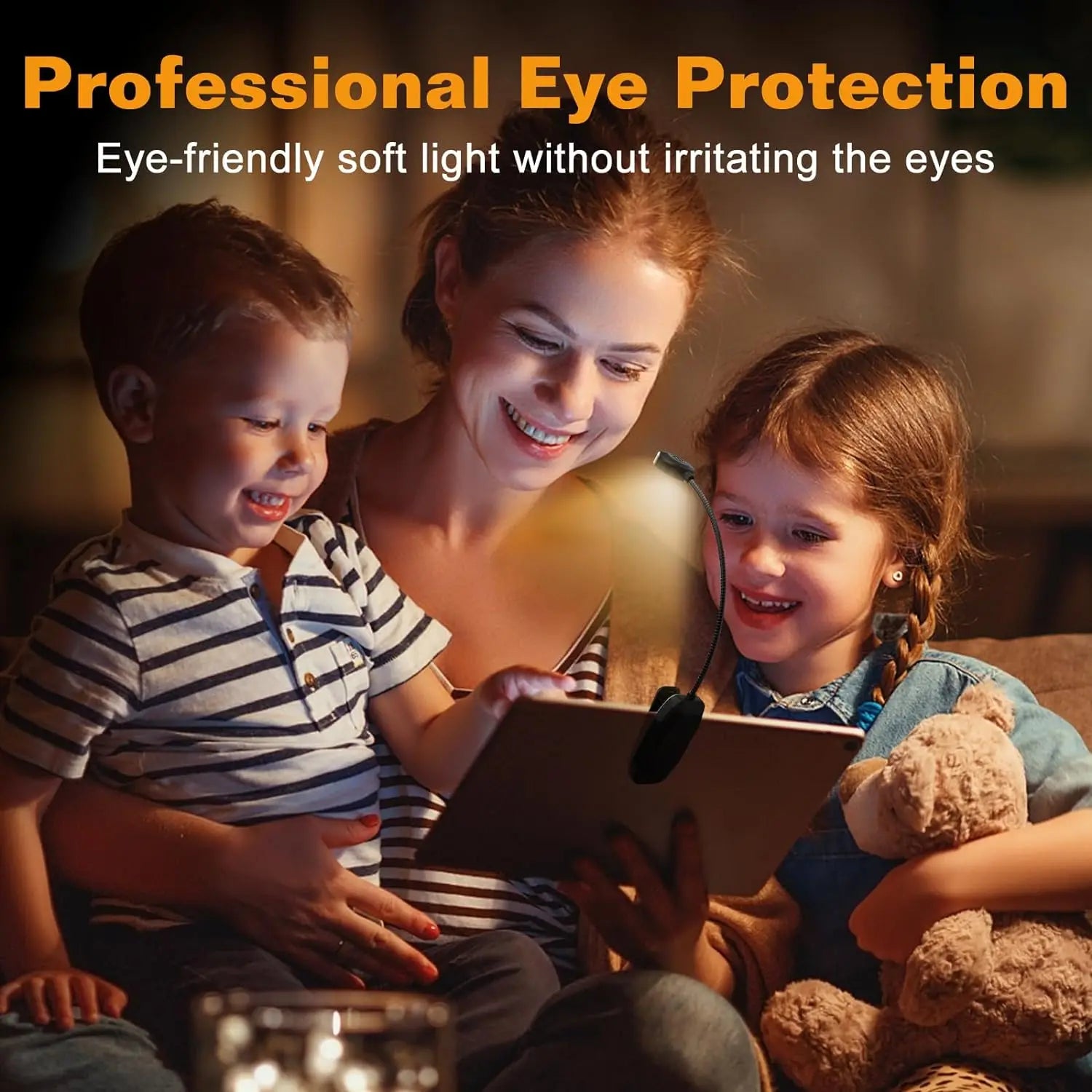 31Leds Book Light USB Rechargeable Reading Light Warm Cool White Daylight Portable Flexible Easy Clip Night Reading Lamp