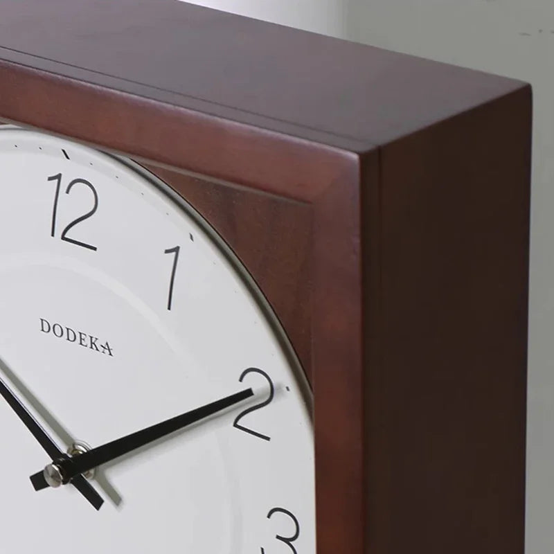 Wood Retro Wall Clock Living Room Pendulum Clocks Vintage Art Watches Rectangle Creative Desk Watch Room Design Home Decoration