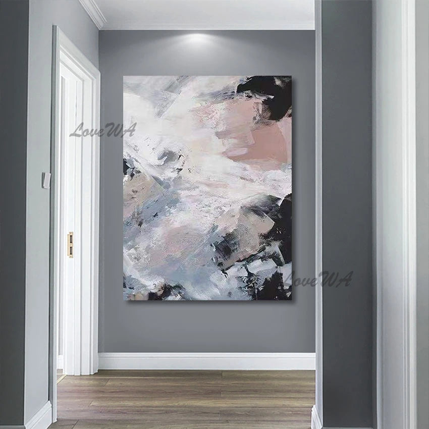 Simple Abstract Oil Painting Art Canvas, Hand Painted Paintings, Modern House Wall Decor, Hotel Decoration Artwork