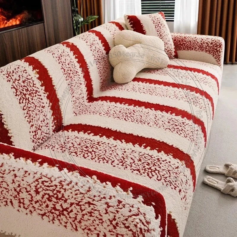 Stretchable velvet sofa cover, furniture protection, non-slip, universal, 1 2 3 4 seats.