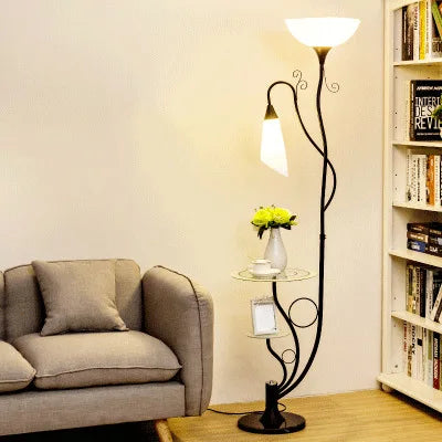 Nordic Modern Floor Lamp Led Flower Tea Table Floor Lamps For Living Room Bedroom Study Desk Lamp Home Decor Standing Lights E27