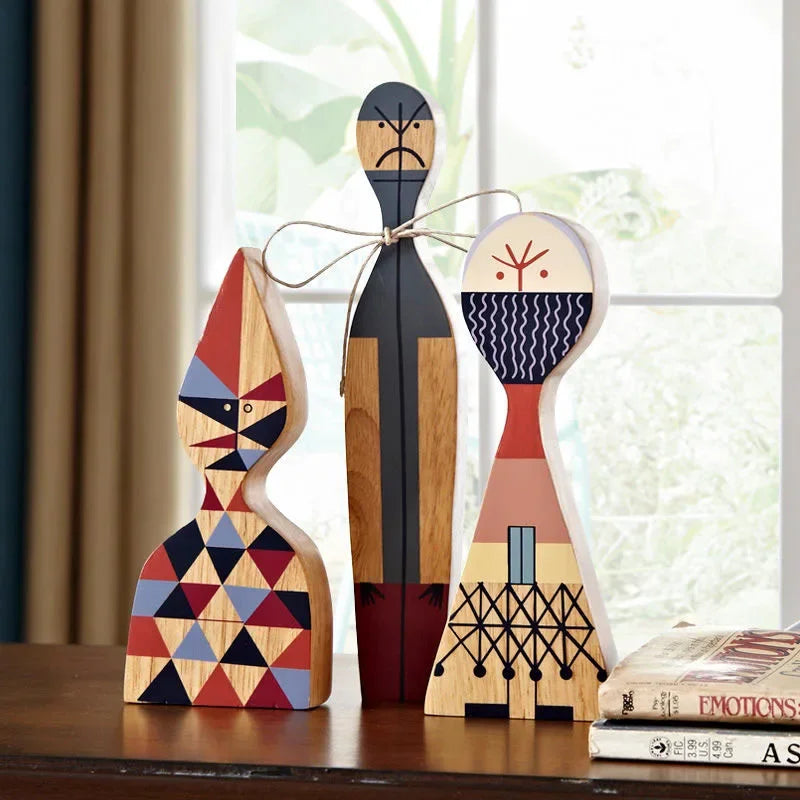 Book Nook Figurines Set Wooden Abstract Ideas Models Miniatures Decoration Living Room Home Decor Table Top Items Accessories