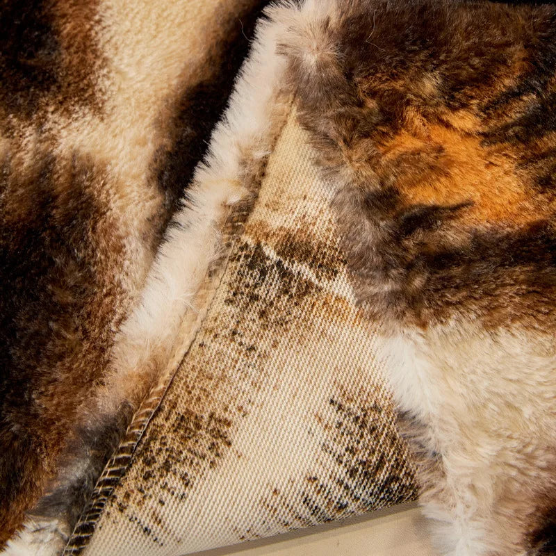 EIFLOY-Leopard Print Plush Sofa Covers Velvet, Throw Blanket, Couch Slip Covers, One Piece, Universal Furniture Protector