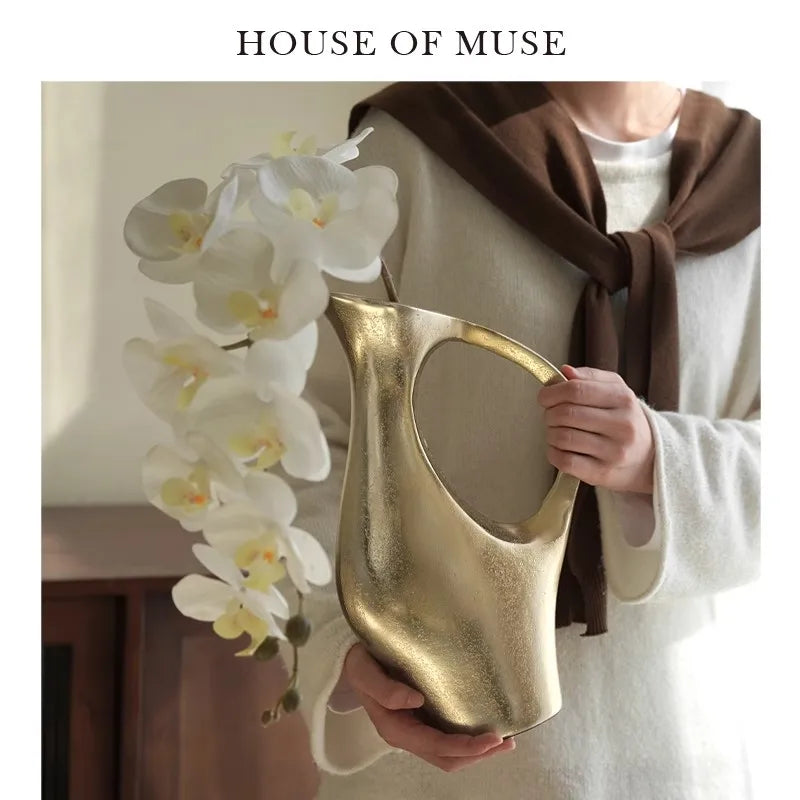 Light luxury Creativity Design Swan Wishing Pot Vase Living Room Desktop High level Sense Artistic Decoration Vase Ornaments