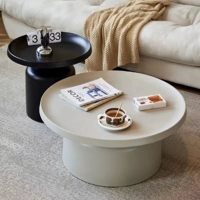 Nordic Minimalist Round Coffee Table with Storage – view 1, modern home furniture