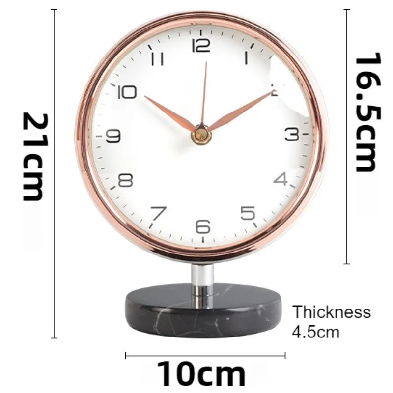 Living Room Table Clock Modern Silent Desk Watch Bedside Tabletop Clocks Luxury Desktop Watches Table Decoration Accessories