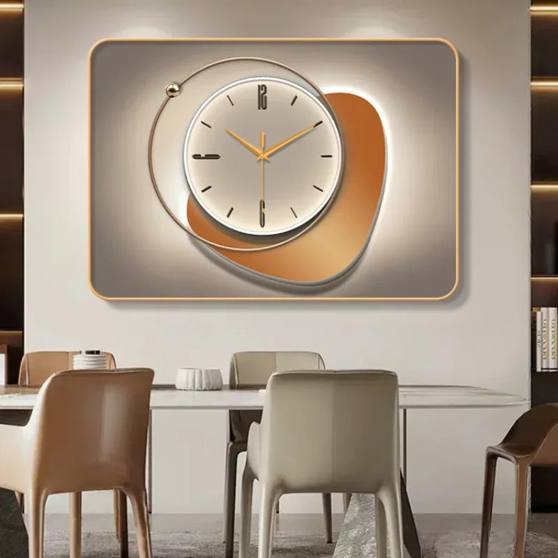 Modern Light Luxury Restaurant Decorative Wall Clock Creative Silent Living Room Home Clock