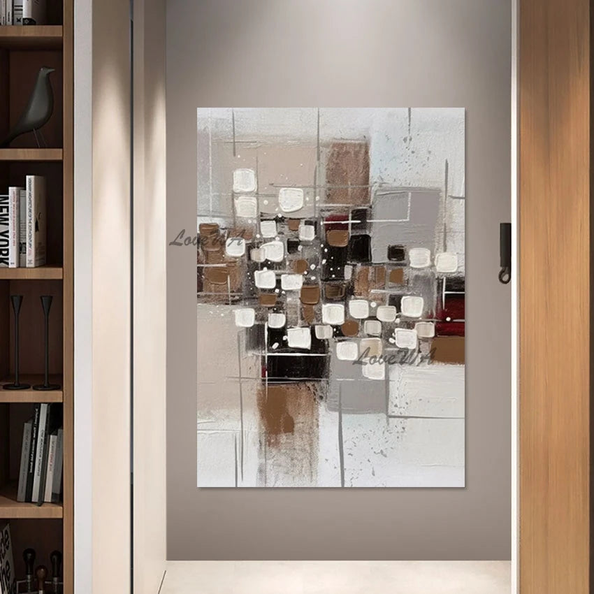 Fashion Wall Paintings Textured Acrylic Large Size Abstract Canvas Art Frameless Modern Gallery Showpieces Hand Drawing Picture