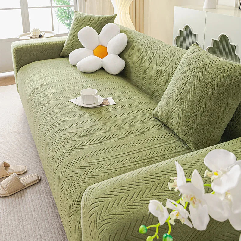 Cream-style Cat Scratch-resistant Elastic Sofa Cover Full Package All-season New Anti-slip Sofa Seat Cushion Sofa Covers