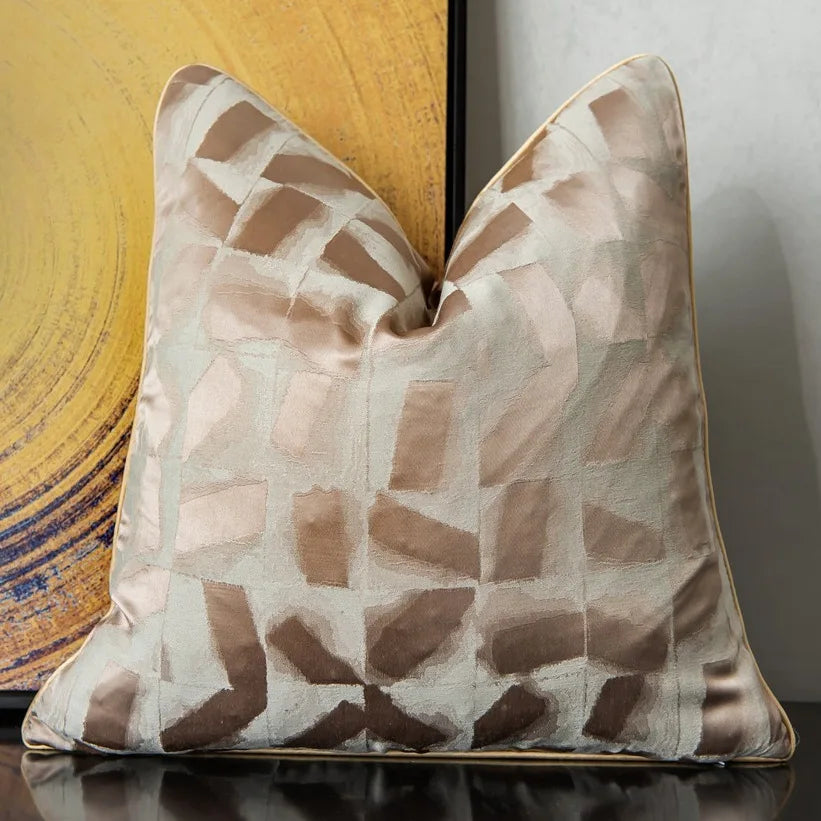 Design Luxury Jacquard Cushion Cover Geometric Plaid Pillow Cover for Home Hotel Sofa Bedroom Decoration 30x50 45x45 50x50 60x60
