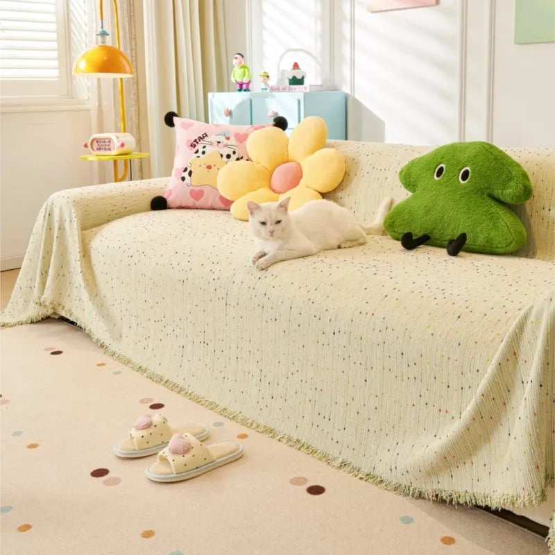 2025 All-Season Chenille Sofa Cover Slipcover Cat Scratch Resistant Dustproof Sofa Cushion Universal Sofa Camping Blanket Mats