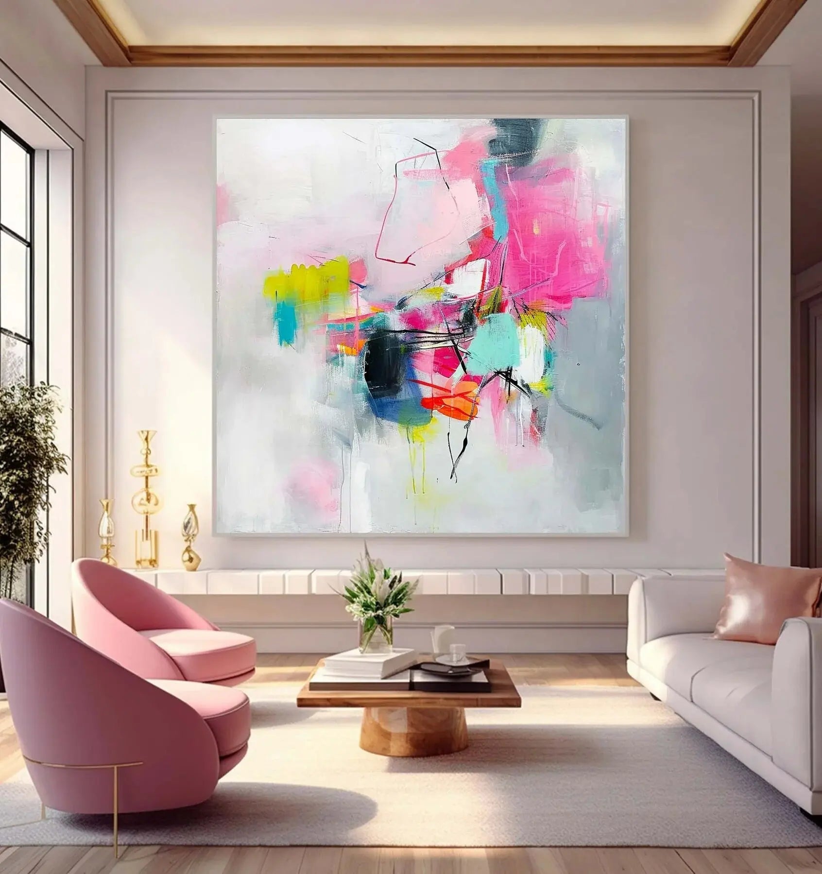 Huge Thick Texture 100% Hand Painted Modern Abstract Oil Painting On Canvas Wall Art  For Living Room Home Decoration No Frame