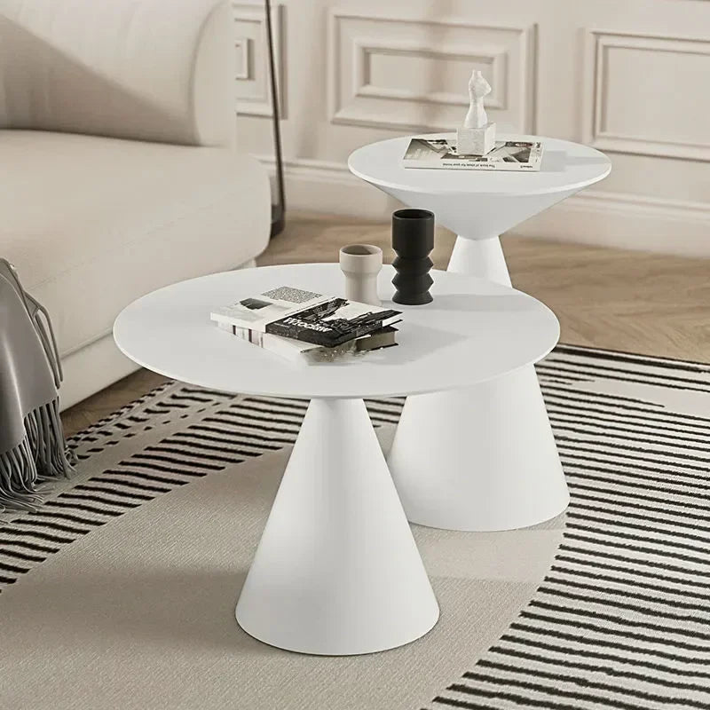 Round Metal Coffee Table - Modern Minimalist Design – view 3, modern home furniture