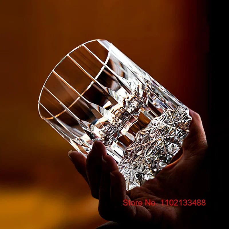 Expensive Whisky Cup Bright Kaleidoscope Asterism Crystal Wine Tasting Glasses Diamond Carving XO Chivas Brandy Whiskey Snifter
