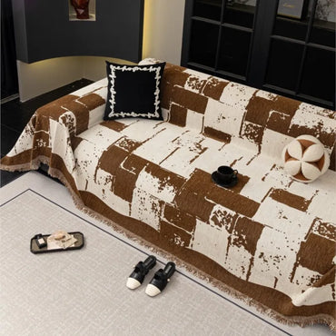 Vintage Chenille Sofa Cover Full Coverage Non-Slip Couch Protector 2025New All-Season Universal Couch Camping Blanket Dust Guard