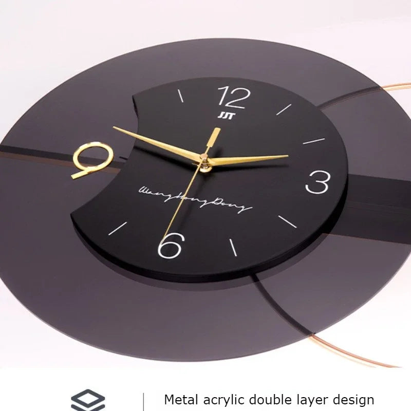 Aesthetic Silent Wall Clocks Acrylic Modern Large Luxury Clocks Elegant Office Wall Clock Design Hotel Watches Living Room