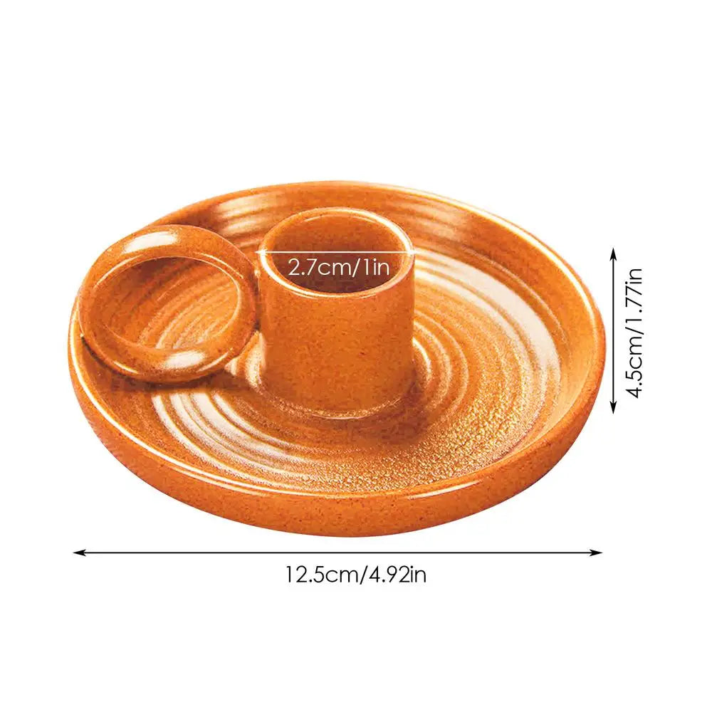 Sage Holder Ceramic Incense Burner Holder Stick Decorative Ash Catcher Tray Candle Holder Incense Burner Stick Holder Plate