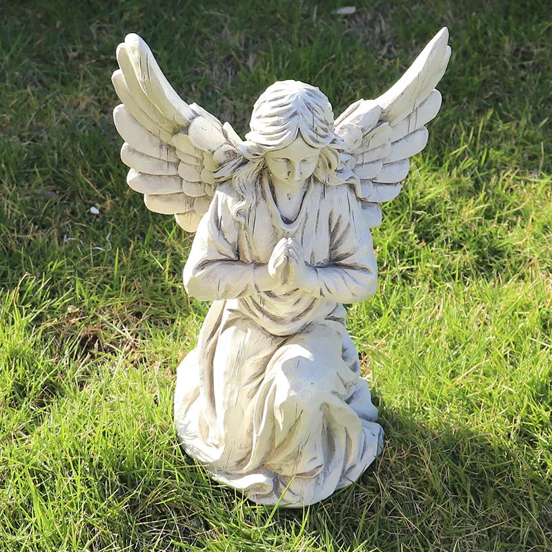 Kneeling Angel Figurines Nordic Sculptures Luxury Modern Creative Ornaments Aesthetic Art Gardens Ornament Garden Decorations