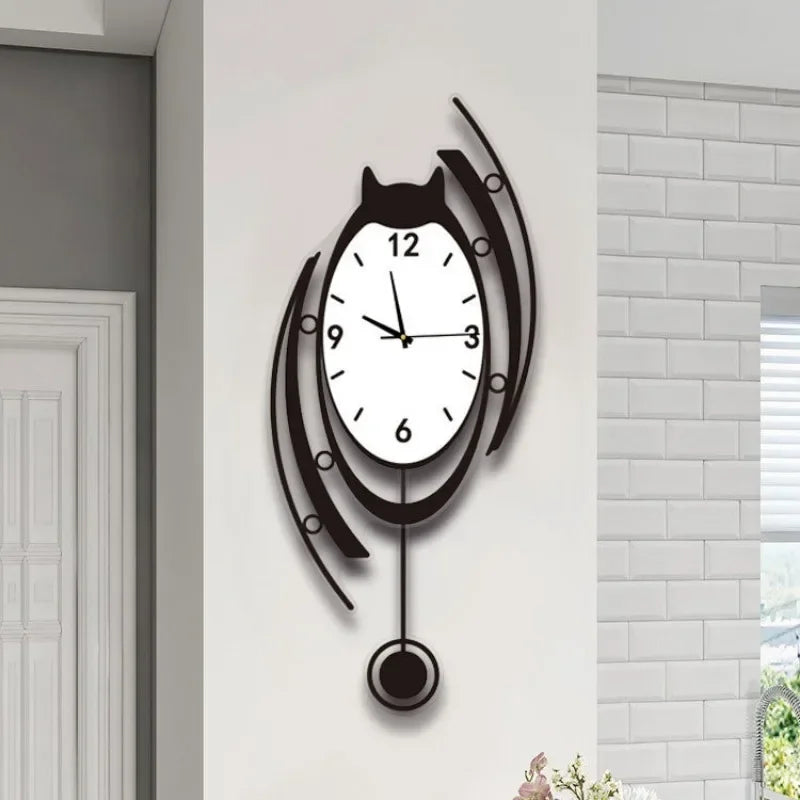 Large Acrylic Wall Clocks Luminous Silent Modern Art Clocks Wall Luxury Nordic Aesthetic Watches Elegant Clock Living Room