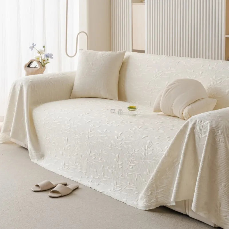 All-Season Universal Ice silk Butterfly Couch Camping Blanket Vintage Bamboo Fiber Solid Sofa Cover Full Coverage Non-Slip Couch