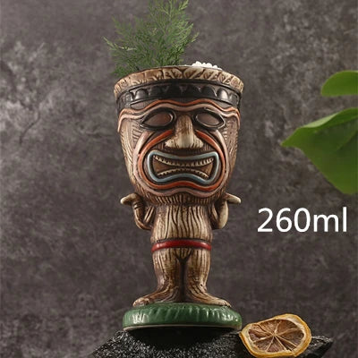 400ml Tiki Mugs Cocktail Cup Beer Wine Mug Ceramic Tiki Mugs Art Crafts Creative Hawaii Mugs