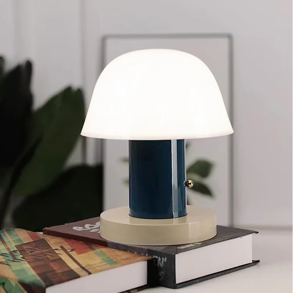 Mushroom table lamp bedroom bedside decorative lamp USB charging LED touch switch desk lamp