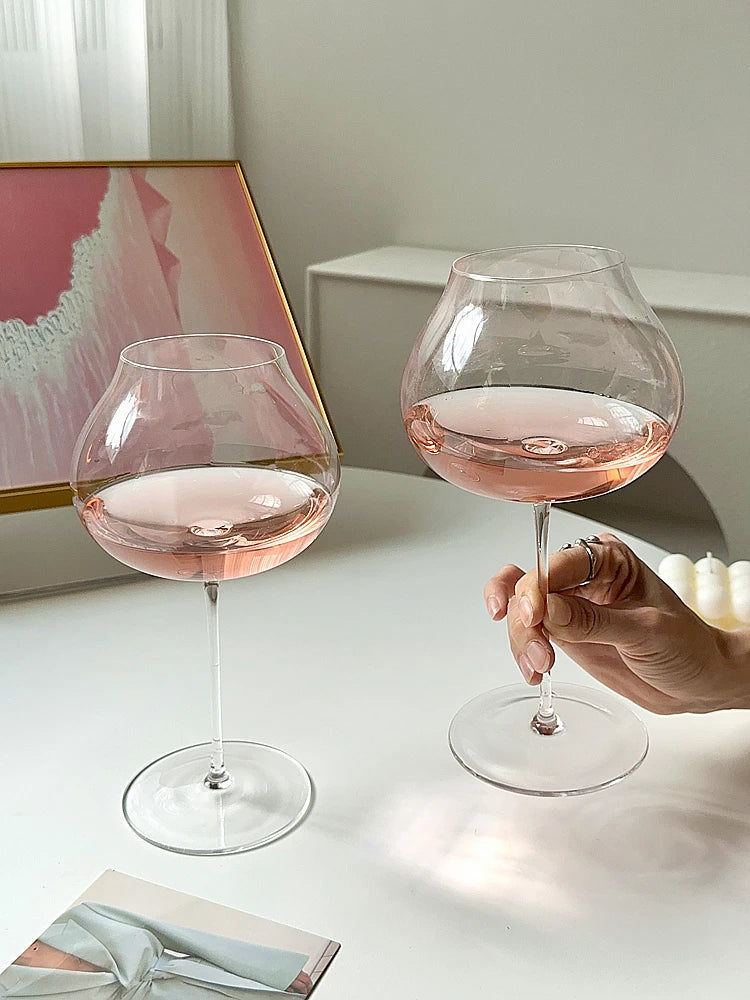 680ml Large Capacity Red Wine Cup Ultra-thin Sensory Crystal Glass Cup The Same Burgundy Glass Cup Thin Glass Goblet Glass