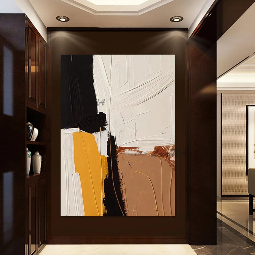 Sofa Background Wall Decor, Acrylic Paintings, Abstract Frameless Canvas Artwork, Modern Design Textured Drawing Art Picture