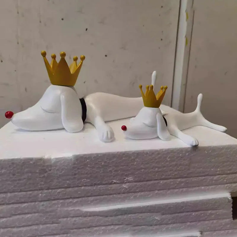 Animal Table Figurine White Miniatures Sculpture Modern Room Bedroom Decoration Accessories Valentine Gift Home Decor Items