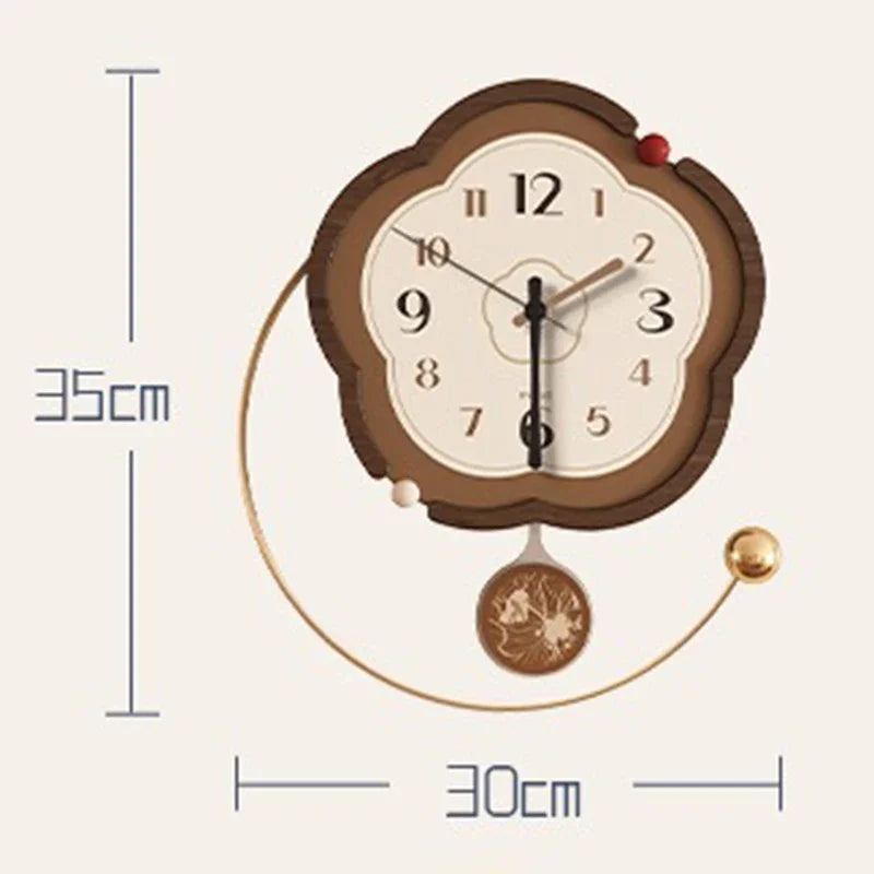 LED Lights Vintage Wall Clocks Pendulum Modern Living Room Wall Clock Pendulum Creative Brief Watch Stylish Art Watches Design
