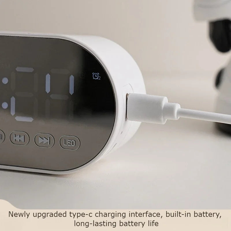 Led Nixie Table Clocks Charging Model Bluetooth Night Radio Art Alarm Clocks Cat Luxury Digital Clock Desktop Clock Decoration