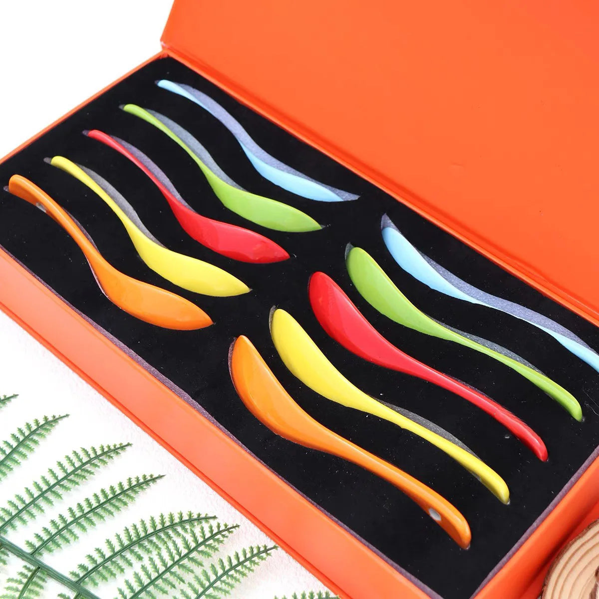 French LE CREUSET Rainbow Ceramic Chopsticks Healthy Dining Set Gift Box Colorful Tableware Home Kitchen Dining Accessories