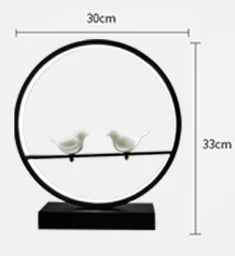 OUDELADI Angel doll table lamp bedside Romantic warm Couple desk lamp Modern home living room decor Bird table lamp
